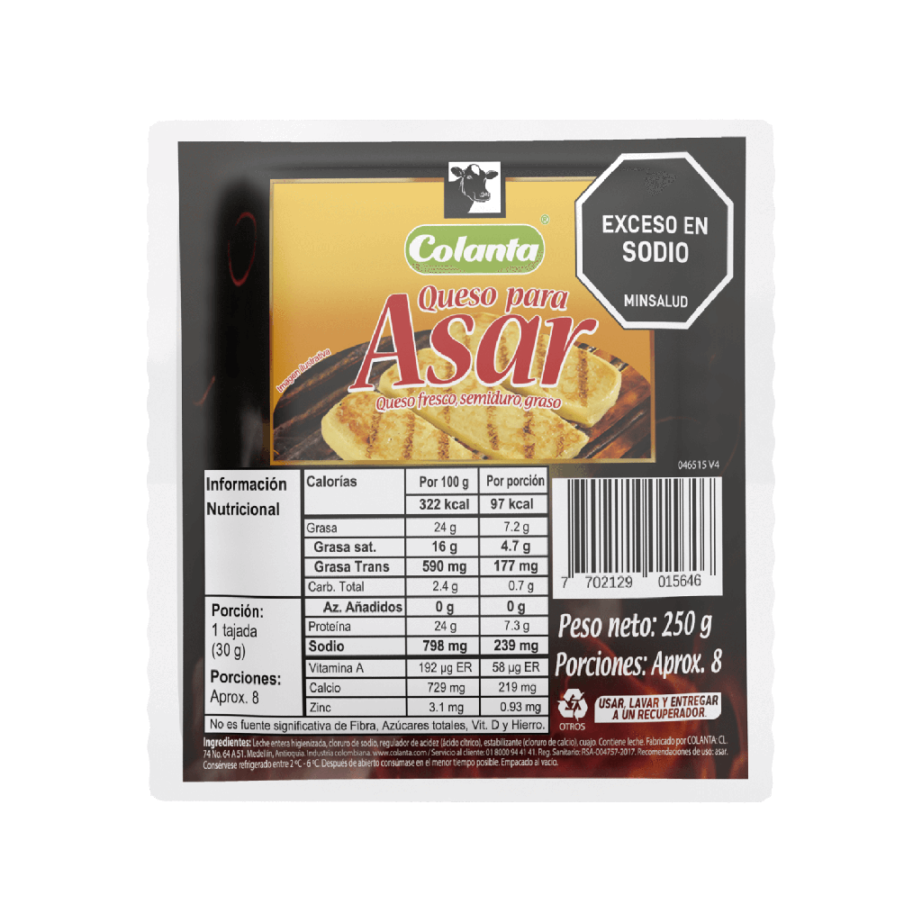 Queso para Asar Colanta 250gr