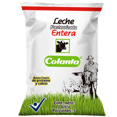 Leche entera Colanta Bolsa Lt